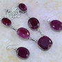 Set colier+cercei cherry ruby