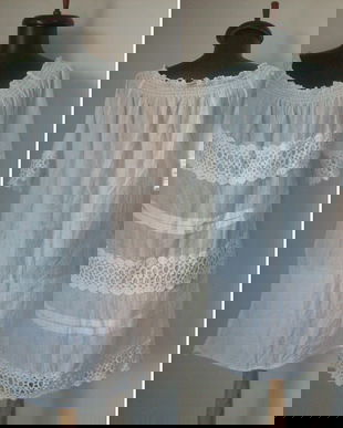 BLUZA BUMBAC SI DANTELA