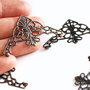 Baza metalica filigree nuanta cupru antic, flexibile, decorative