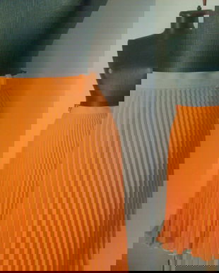 FUSTA PLISATA ORANGE