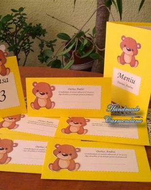 Set papetarie botez tematic ursulet