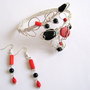 set cercei si bratara coral si onix 27349