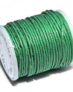Ata din poliester cerata, rola, 1 mm, verde