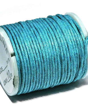 Ata din poliester cerata, rola, 1 mm, turcoaz