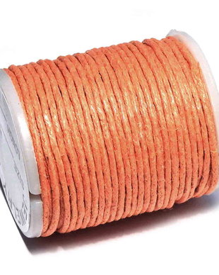Ata din poliester cerata, rola, 1 mm, portocalie