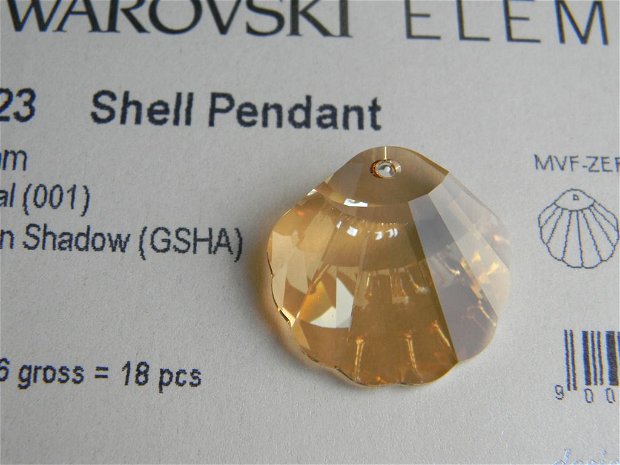 Pandantiv Swarovski - Shell 28 mm - 6723-GSH