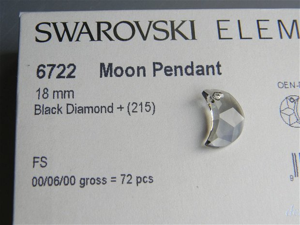 Pandantiv Swarovski - Moon 18 mm - 6722-215