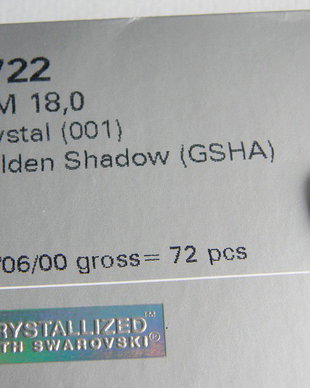 Pandantiv Swarovski - Moon 18 mm - 6722-GSH