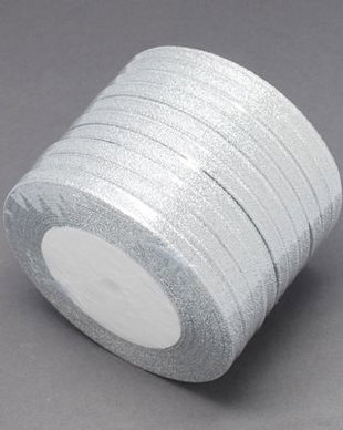Panglica argintie 6 mm