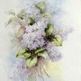 9059 - Hartie decoupage, buchet liliac, 35x50cm