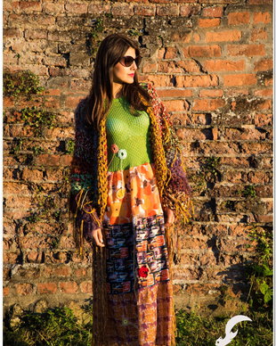 jacheta crosetata, de toamna , boho chic,franjurata
