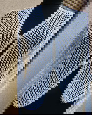 Cardigan vintage cu margele