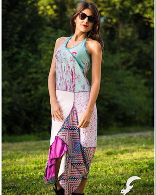 rochie colorata,vesela, chic,interesanta