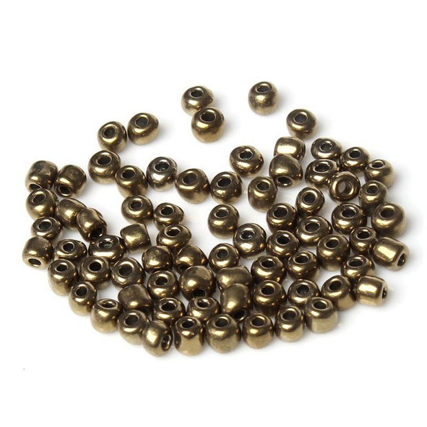 Margele nisip, bronz, 4mm (60buc) GSLAK 125