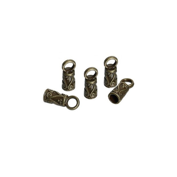 Capat snur bronz, gravat 14x5mm (Snur 3,5mm) BZLAK 118