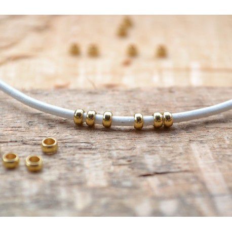 Margele metalice, distantiere, 3,5mm (10buc) Cod : GPLAK 178
