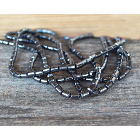 Hematit natural, tuburi 5x4mm Cod : GSLAK 142