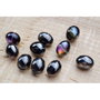 Margele ovale sticla gunmetal transparent AB 16x13mm Cod :  GSLAK 144