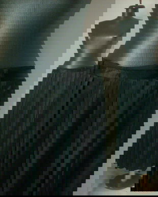 FUSTA PLISATA DIN MATASE VEGETALA