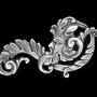 9068 - Charm, ornament, element decorativ, alama placata cu argint, aspect vintage, omul verde, frunze, chip barbat