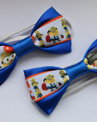 Mini papion copii Minions-back to school- albastru