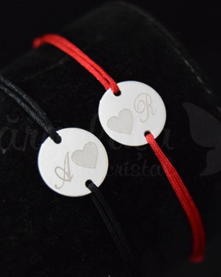 Set bratari personalizate - Banut/ charm argint 925