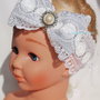 Bentita  dantela bebe botez alba-unicat
