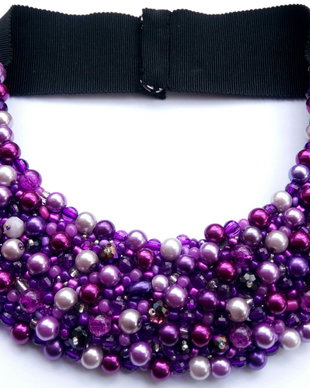 Colier statement violet