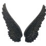 9087 - (SET) Charms / ornament / element decorativ, alama, negru semi-lucios,  aripi inger