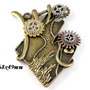 9100 - Pandantiv, aliaj metalic bronz argintiu auriu cupru, rotite ceas, steampunk