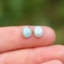 Set 2 buc Cabochon Larimar dominican - natural, netratat, veritabil - LRD3