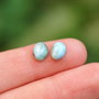 Set 2 buc Cabochon Larimar dominican - natural, netratat, veritabil - LRD4