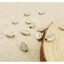 Distantiere frunze,margele metalice gravate 9x6mm Cod :  SALAK 253