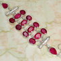 Bratara argintata cu pietre ruby