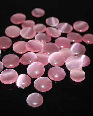Cabochon cat eye roz 14 mm