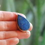 Conector lacrima cu Lapis Lazuli in rama argintata