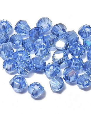 Cristale din sticla, biconice, 2 mm, AB-F24
