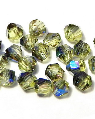 Cristale din sticla, biconice, 2 mm