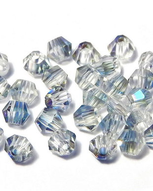 Cristale din sticla, biconice, 2 mm