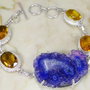 Bratara argintata si solar quartz