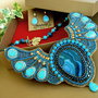 "Nostalgia of the flight" - set colier si cercei, bead-embroidery
