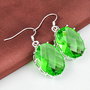Cercei argintati si green peridot