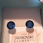 Cercei argint cu piatra Swarovski Chaton 8mm Crystal Royal Blue