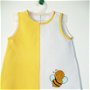 rochita cu margarete pentru fetite de 2-3 ani ; Rochita pictata manual; Rochie unicat pentru copii ; Rochie bicolora ; Rochita hand made