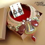 REZERVAT - “Autumn Leaves” – Set colier si cercei, bead-embroidery