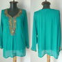 BLUZA AZURE BRODERIE MANUALA MARGELE