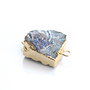 Fragment de  Calcedonie bruta druzy cu  margini electroplacate aur