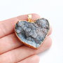 Pandant Calcedonie druzy Galaxy cu rama electroplacata  aurita
