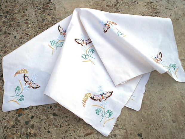 Broderie cu fluturi