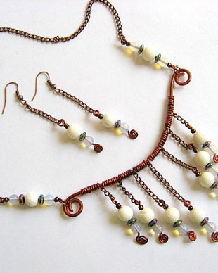 set coral ,opalit si hematit 22498
